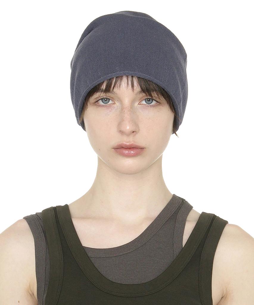 PARTIMENTO WOMEN Lightweight Drape Beanie_Blue Gray
