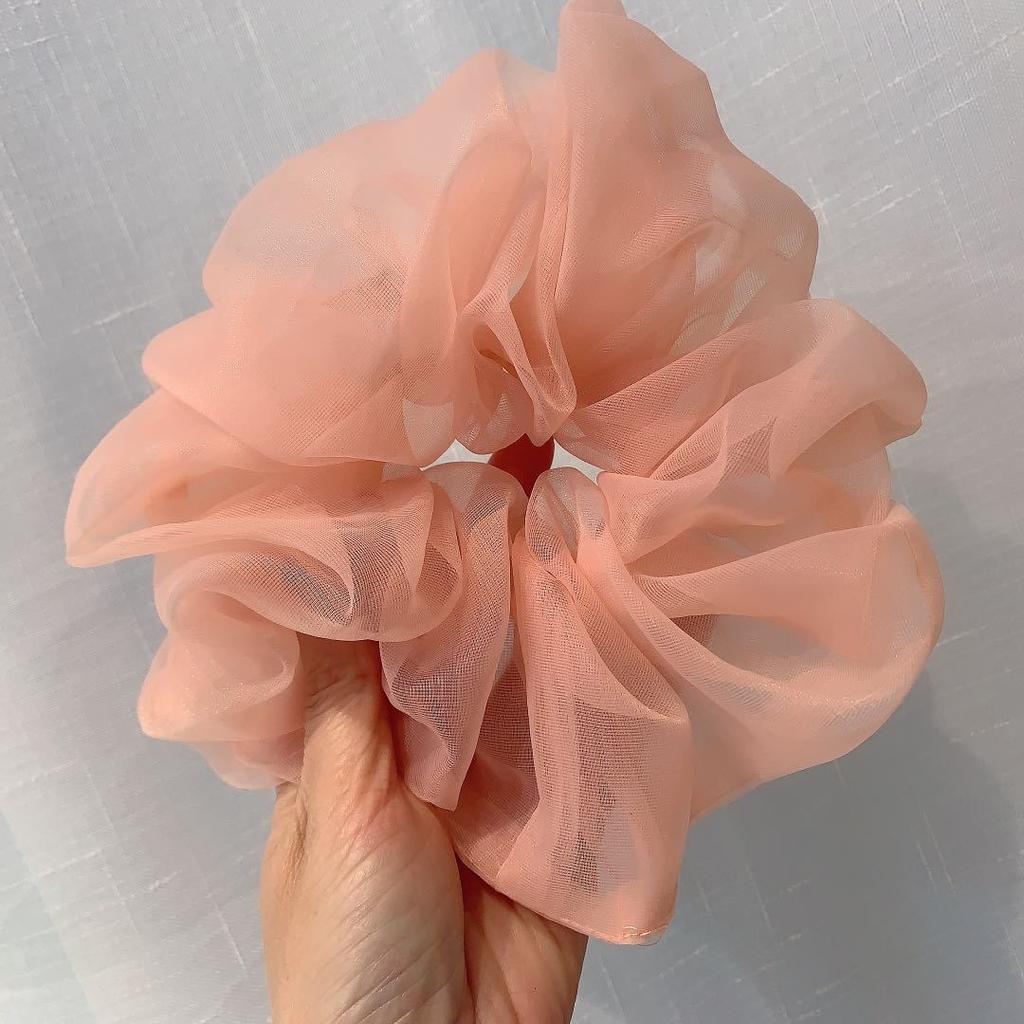 Super Bright Organza Large Intestine Ring Hair Band Girl Head Band Fashion Wide Edge Hair Accessories
