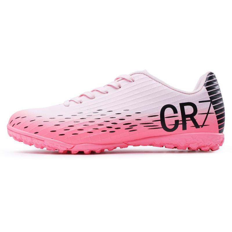 Cr7 Low-Top Fußballschuhe Tf Gebrochene Nägel Kunstrasen Ag Nägel Leder Füße Jungen und Mädchen Schüler Trainingsschuhe