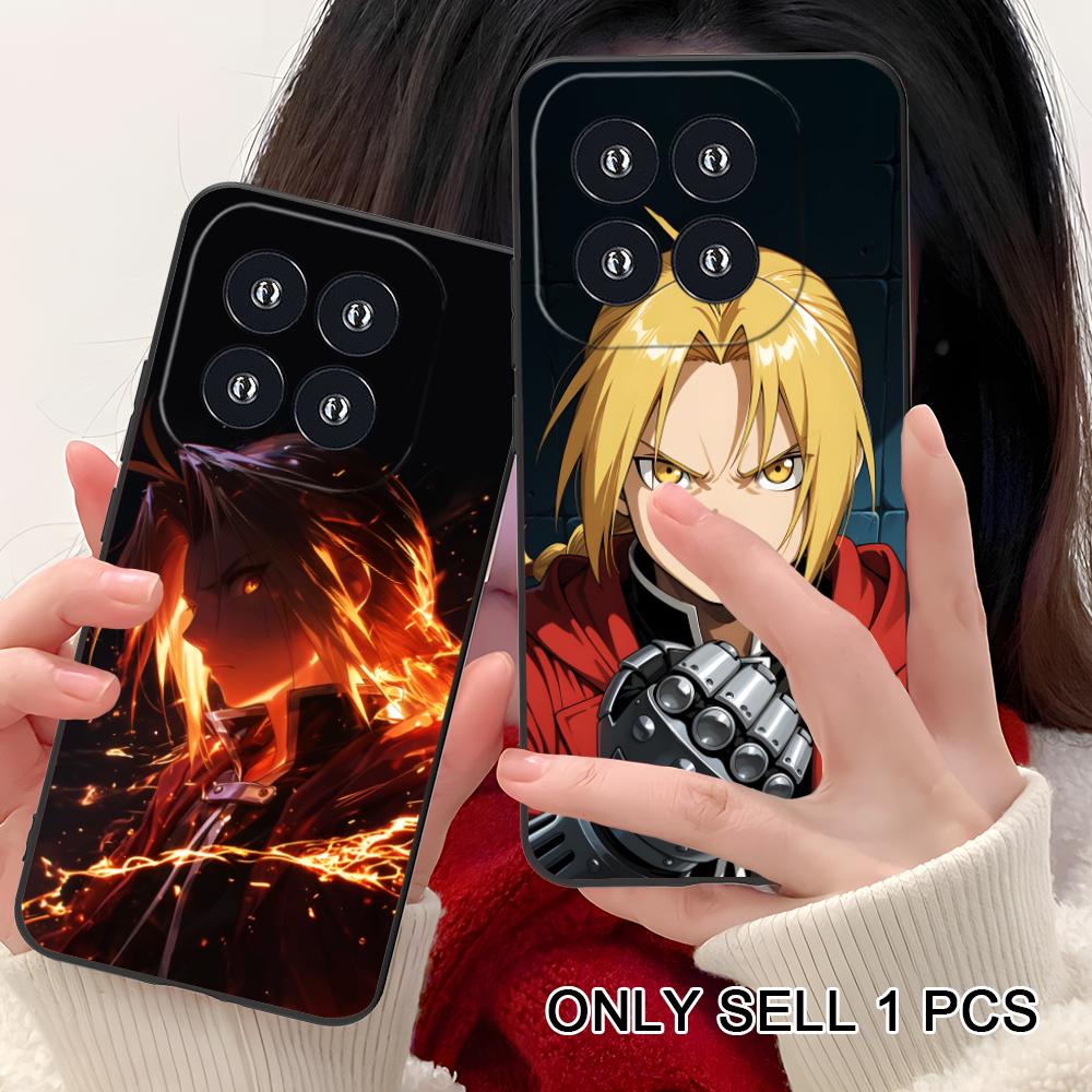 Fullmetal Edward Elric Phone Case for Xiaomi 15 14 13 12 Mi 11 T Ultra Lite Pro S X 5G Soft TPU Shockproof Cover