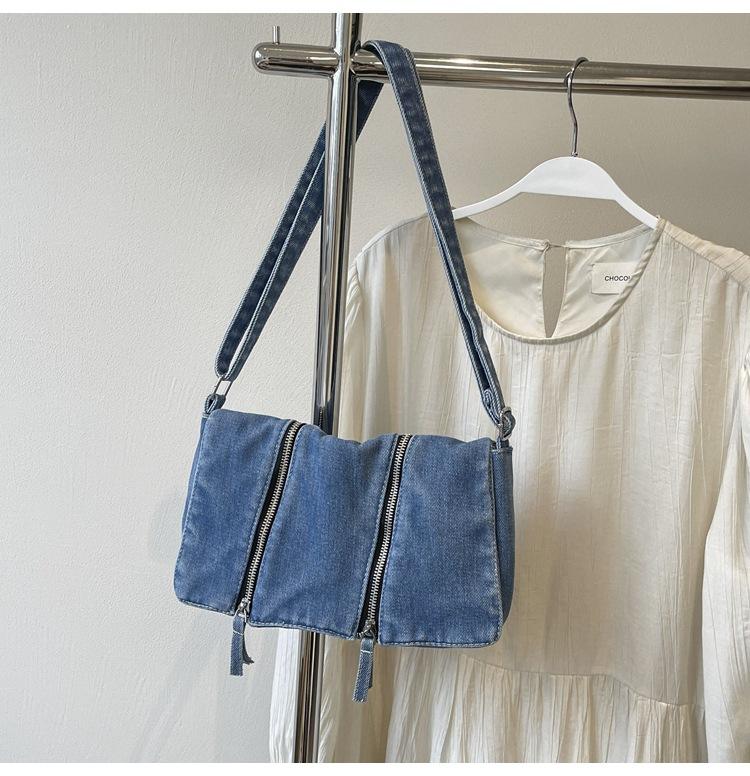 Retro Denim Large Autumn Large Capacity Shoulder Bag Messenger Bag Foreign Casual Bag