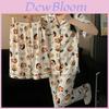 Cartoon Summer Sleepwear Set For Men And Women With Milk Silk Fabric Breathable Lounge Wear