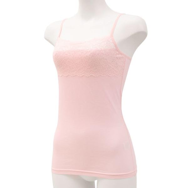 Lacy Camisole with Cleavage Coverage and Glance [Shirohato] (WH-White, M)