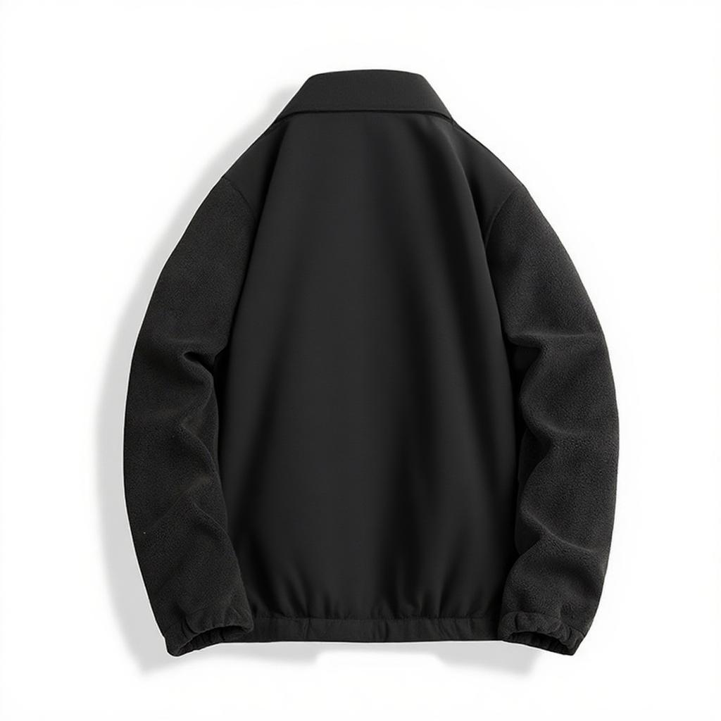 Men's New Outdoor Warm Solid Color Stand Collar Jacket Fashion Plush Heavy Casual Jacket