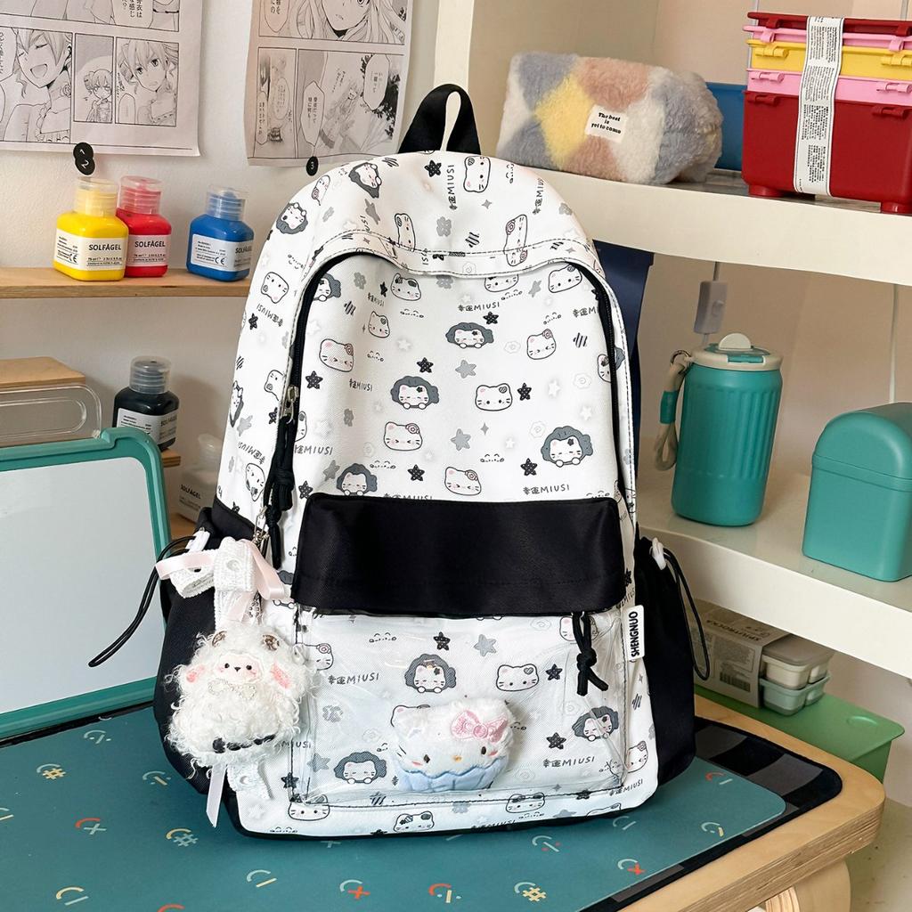 Schoolbag Cute Backpack College Style Student Schoolbag Large Capacity Student Schoolbag Korean Girl Student Schoolbag Leisure Bag