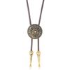 Stylish PU Leather Wax Rope Necklace Lightweight Bolo Tie Necktie Unisex Design For Everyday Casual Or Prom Occasion