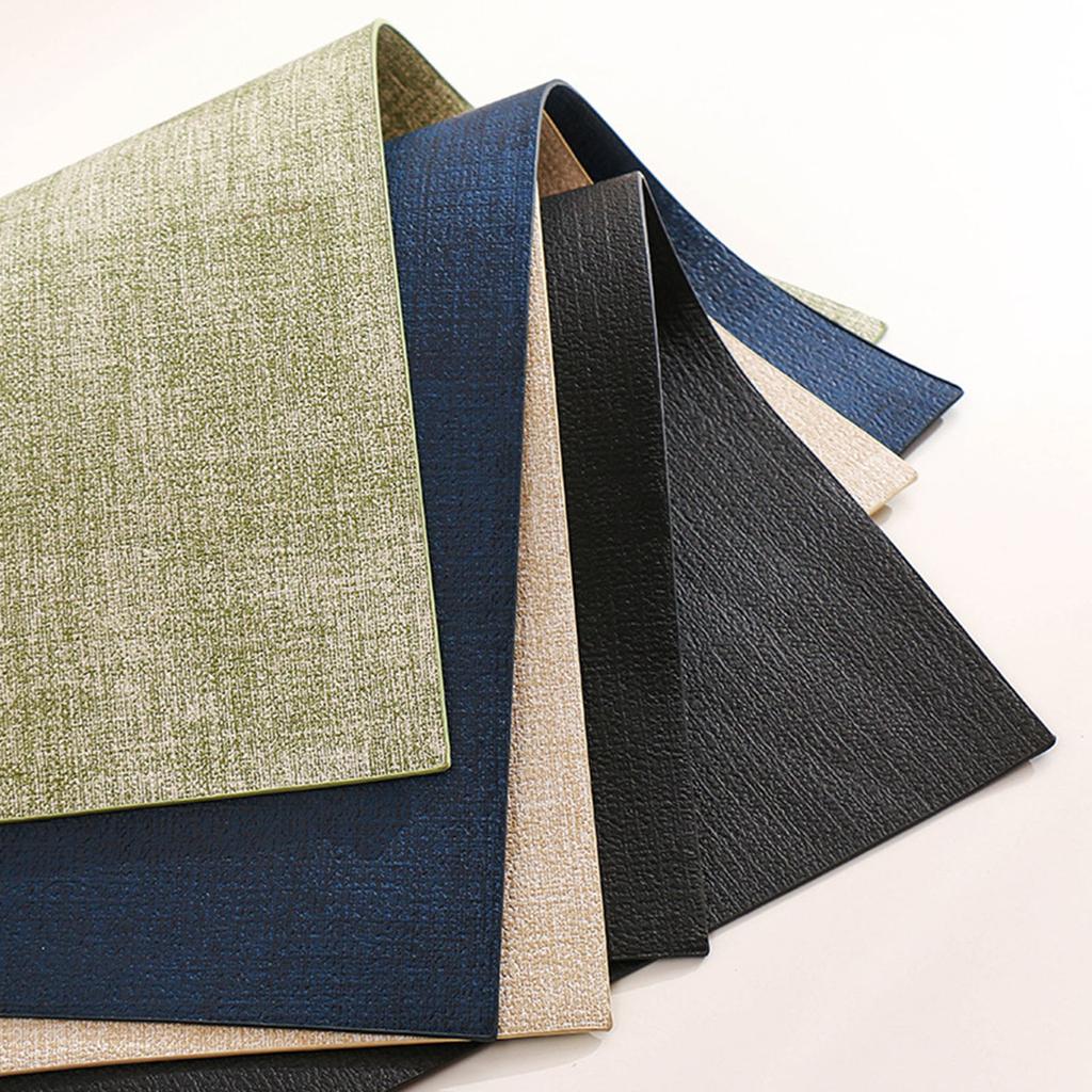 Leather Placemats And Coasters Set Double Side Waterproof Nonslip Easy To Use Table Mats For Dining Room Or Kitchen