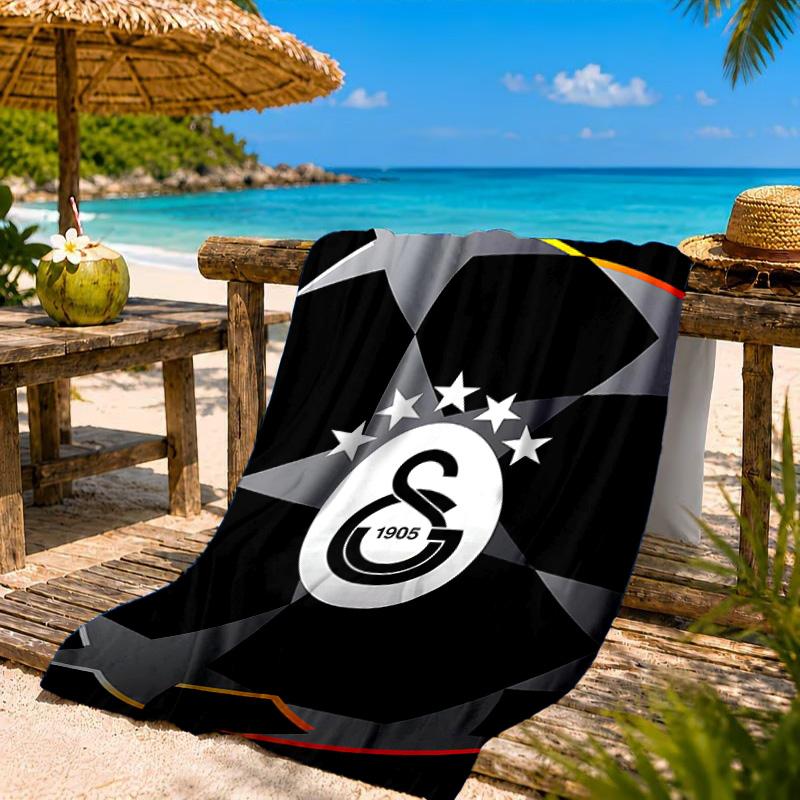 Galatasaray Football Club Crest Beach Towel, Quick-drying, Easy to Care for, Suitable for Both Fitness and Beach Vacations,Sports Essential