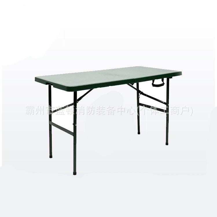 Портативный складной стальной командный стол военного зеленого цвета для кемпинга и ликвидации последствий стихийных бедствий.