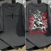 Plus Size Summer Demon Slayer Anime Printed Men and Women Tshirt Casual Parent Child Top Street Fashion Cotton Harajuku Y2K