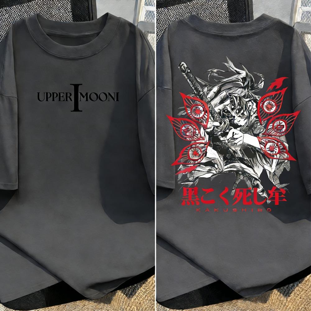 Plus Size Summer Demon Slayer Anime Printed Men and Women Tshirt Casual Parent Child Top Street Fashion Cotton Harajuku Y2K
