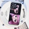 Japanese Korean Minimalist Ins Doll Dark Girl Drop Glue Phone Case for iPhone 17 AIR 16 15 14 13 12 11 PRO MAX PLUS Y2K Cover