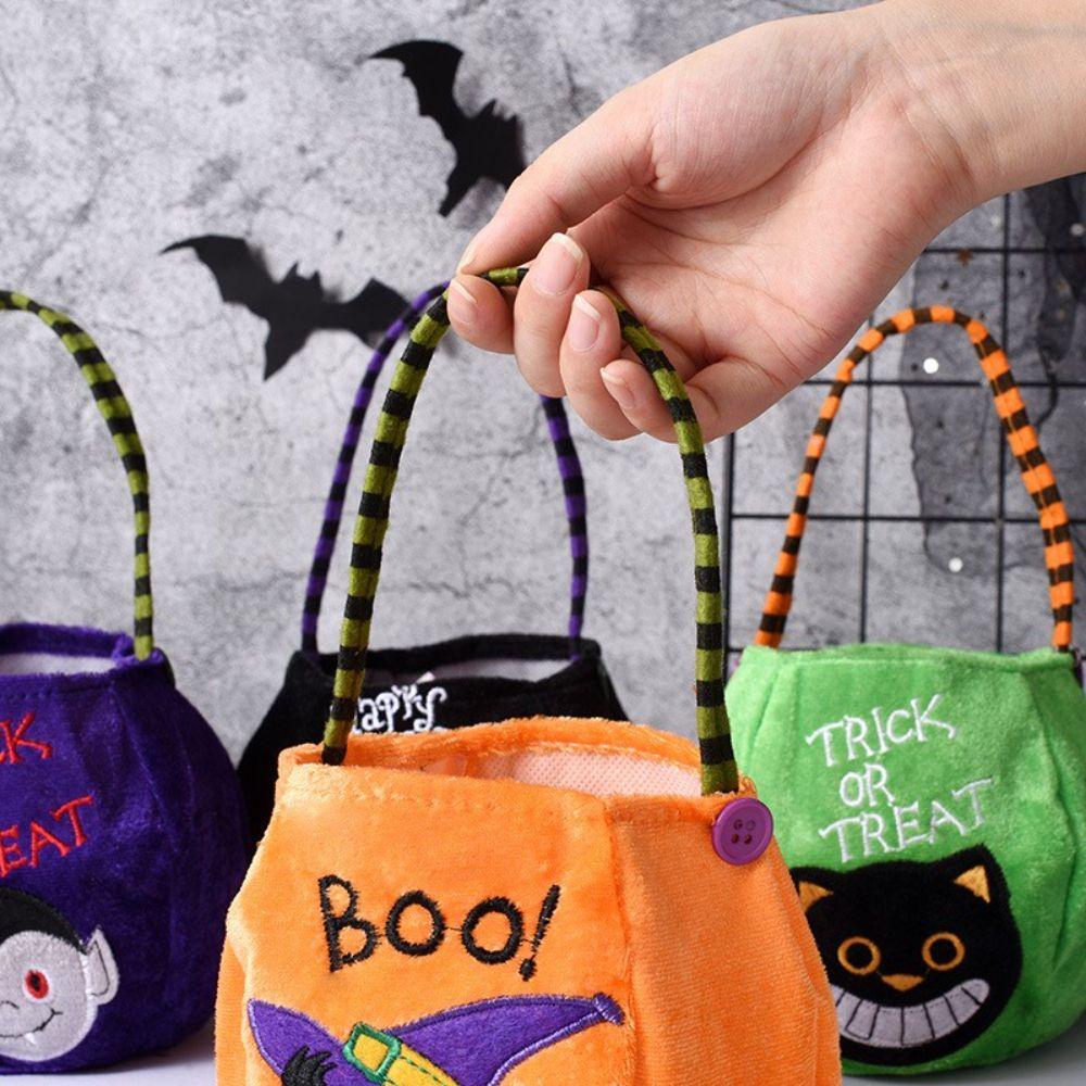 Dětská čarodějnická elfí dýňová kabelka dárková taška halloweenská taška na sladkosti koleda