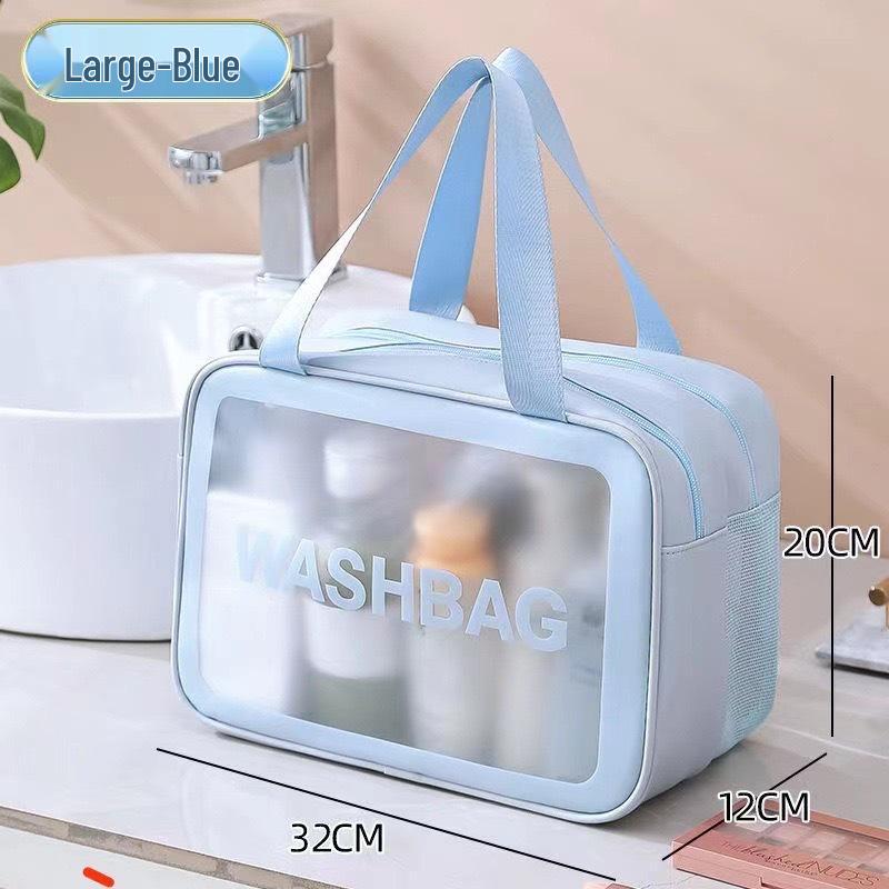 Waterproof Toiletry Bag: Women's Large Capacity Makeup & Cosmetics Travel Bag, Wet/Dry Separation, Portable Handheld Design.