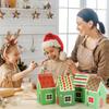 12Pcs Christmas Gift Box House Shape Candy Cookie Packaging Supplies Xmas Tree Ornaments Home Decoration 2025 Navidad New Year