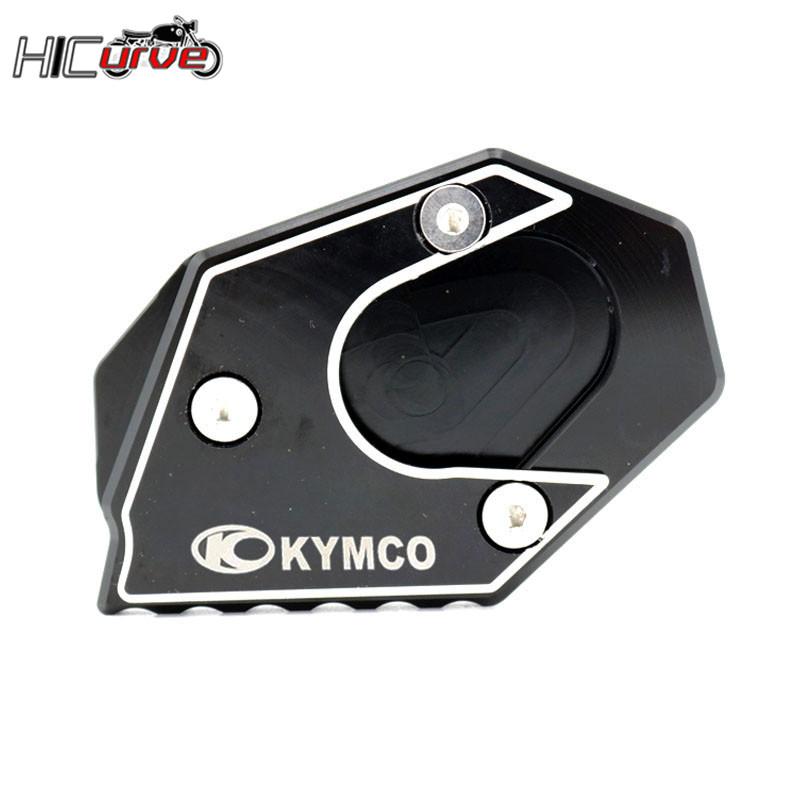For KYMCO Xciting 250 300 350 400 400i 250i 300i 350i CNC Kickstand Foot Side Stand Extension Pad Support Plate Enlarge Stand