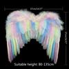 Angel Wings Feathers Wings Adjustable Srap Magic Wand Halloween Costume Wings for Women Girls Cosplay Prop Fairy Wings