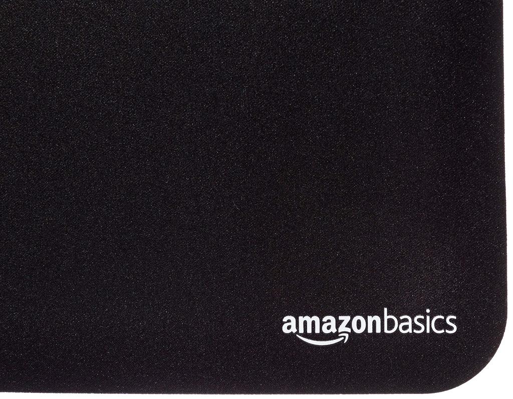 Amazon Basics Gaming Mouse Extended Size Black Pad, XL/Extended Size, Rectangular,