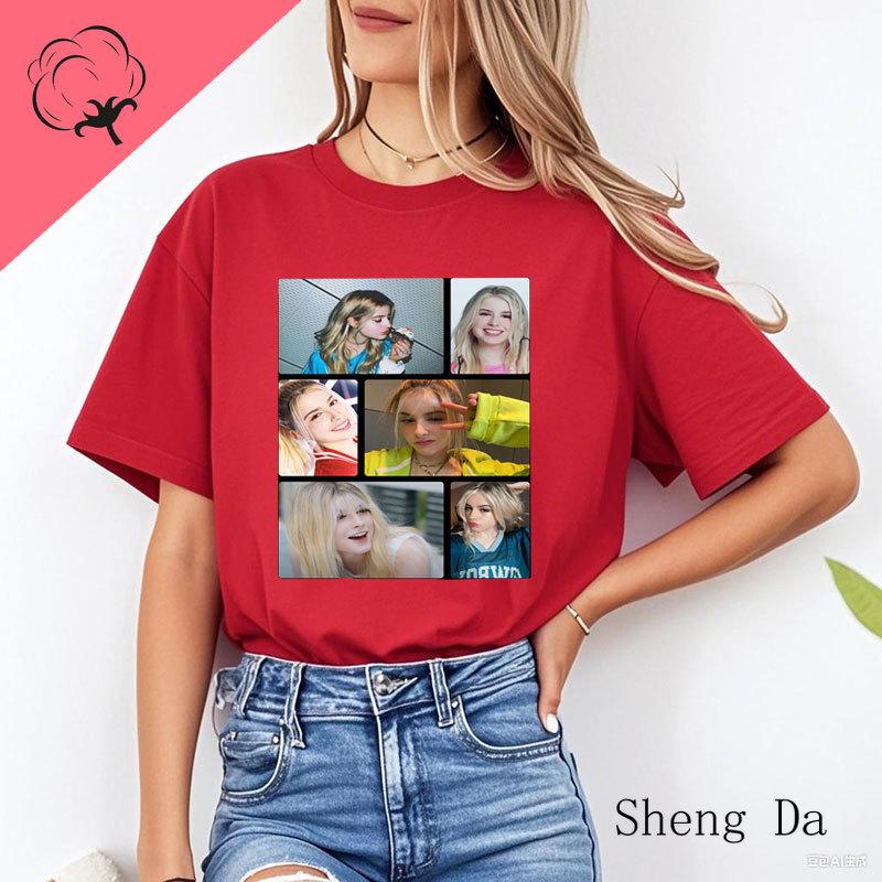 Kpop Vcha Camisetas Cotton Oneck Hot Sale Korean Popular Clothes KG Kendall Keylee Camila Aesthetic Graphic Printed T Shirts