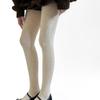 Women Elastic Waist Cotton Tights Warm Opaque Design Dots Pattern Cold Weather Ribbed Fabric Pantyhose Stockings Hosiery