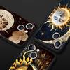 Moon Sun Phone Case For iPhone 17 16 15 Pro Max 11 12 13 14 7 8 Plus SE 2020 X XR XS Cover Soft Black