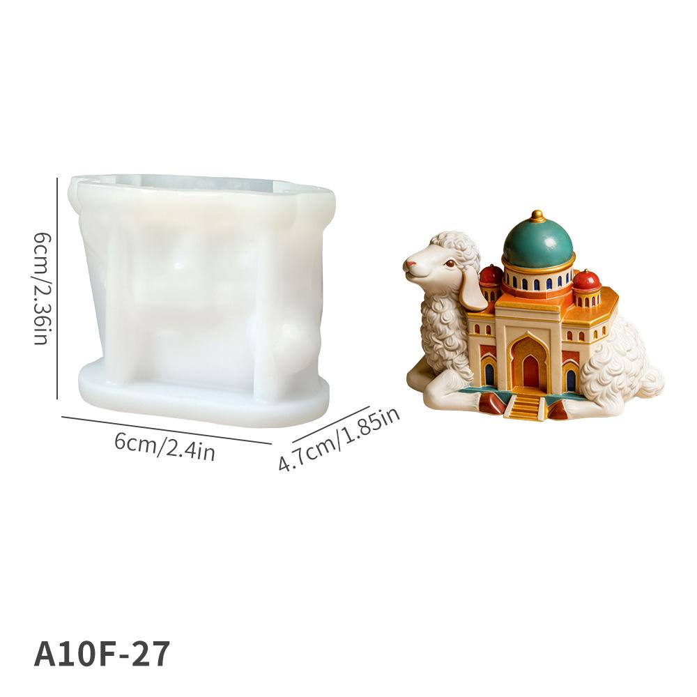 Middle Eastern Style Star Lamb Ornaments Scented Candle Mold DIY Creative Five-pointed Star House Plaster Silicone Mold