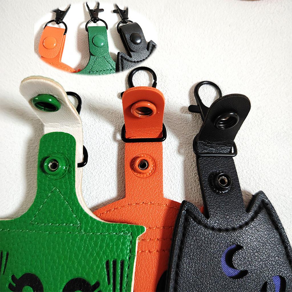 Premium Leather Protective Case Keychain Holder For Smart Device Accessory