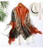 Print Silk Scarf Hijab Women Spring Deisgn Soft Beach Stoles Elegant Head Scarves Echarpe Shawl Satin Large Wrap Echarpe Bandana