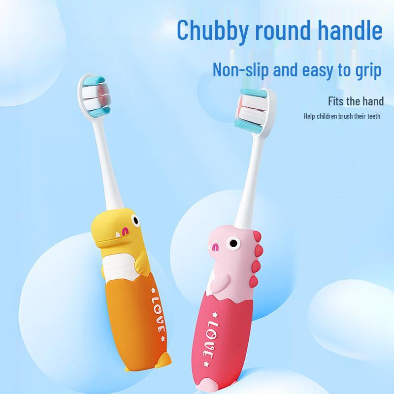 COODORA Kids Dinosaur Soft Bristle Toothbrush - 2-Pack