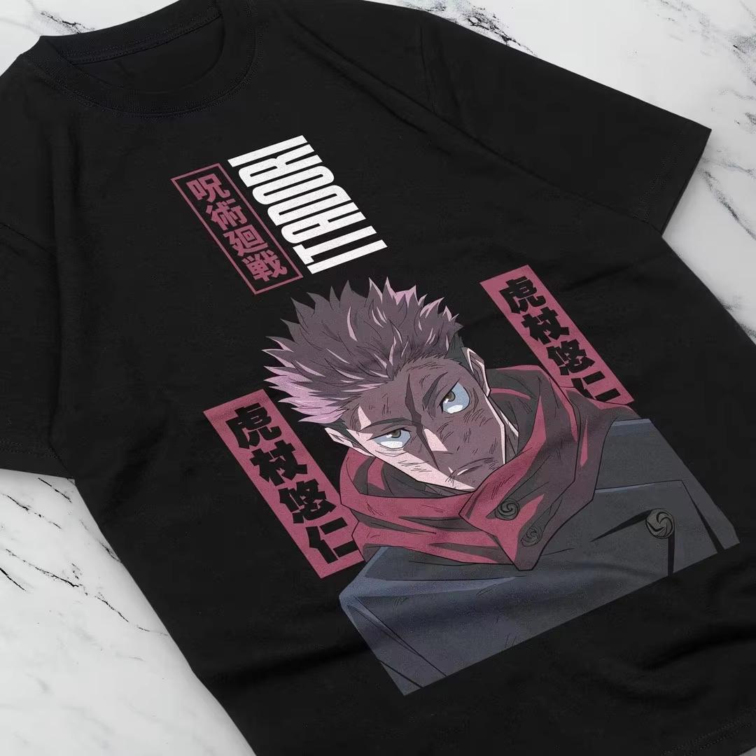 2026 Jujutsu Kaisen Yuji Itadori  Vessel of Sukuna  Printed Oversized Pure Cotton Streetwear T-Shirt 4XL
