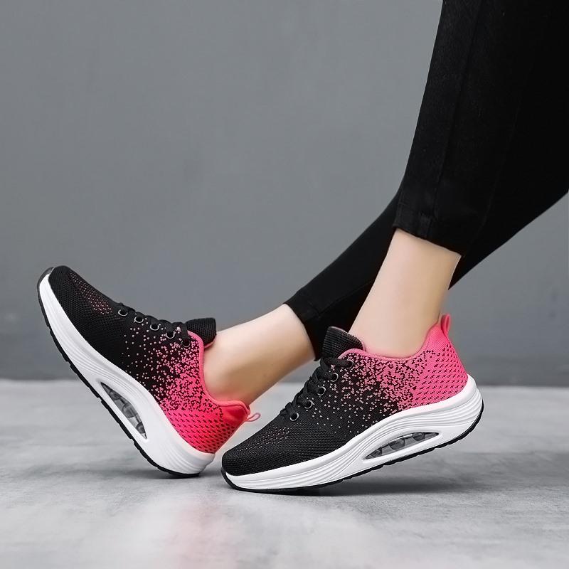 Fashion Walking Shoes for Women Outdoor Platform Sneakers Air Cushion Female Mesh Breathable Leisure Shoes