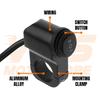 Universal Motorcycle 3 Way Switch ON OFF Mini Driving Light Switch With Clip Waterproof DC12V/10A Black