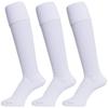 VAXPOT Set Tamaños de Soporte (Backspot) Calcetines/Medias de Fútbol/Rugby, 3 pares [Diseño Resistente a la Abrasión] VA-6021 WHT, 22-24cm