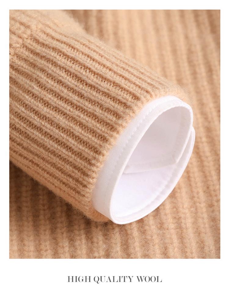 Men's Plus Size Crew Neck Wool Sweater - Autumn/Winter, Fine Stripe Raglan Sleeve, Loose Fit