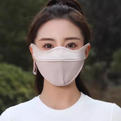 Reusable UV Face Mask Breathable Cycling Wind Shield Lightweight Ice Silk Face Cover  Commuting