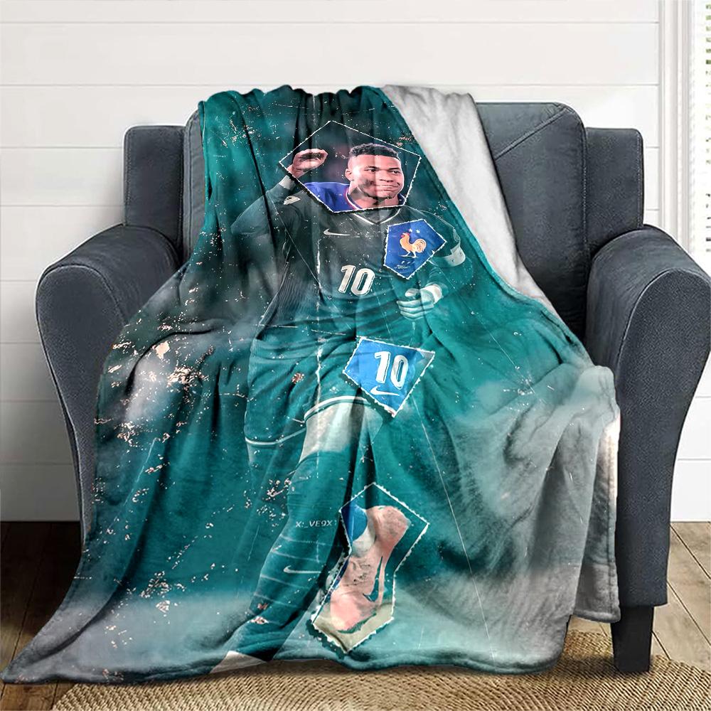 Mbappe Jubelmoment Decke Bequem Geeignet für Bett Sofa Couch Ganzjahresgebrauch Digitaldruck Ideales Geschenk für Freunde Familie Paare Pickni