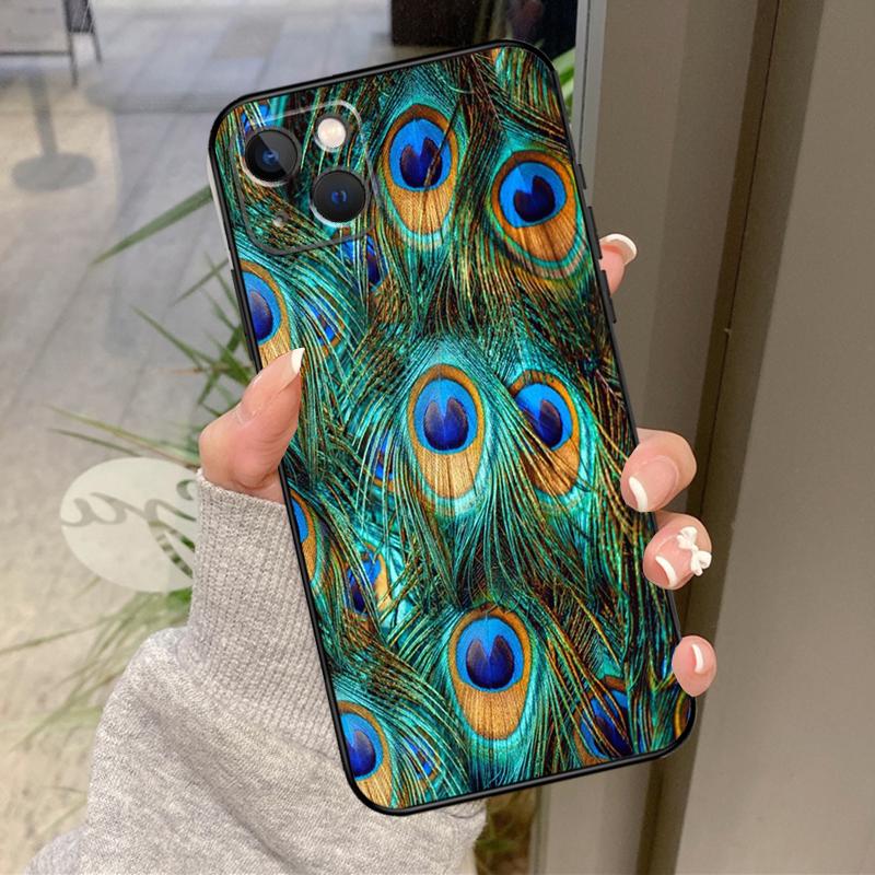 Tier Pfauenmuster Hülle Für iPhone 17 Pro Max 15 14 13 12 11 16 Pro Max Plus 12 13 Mini 16e 17 Air Rückseite