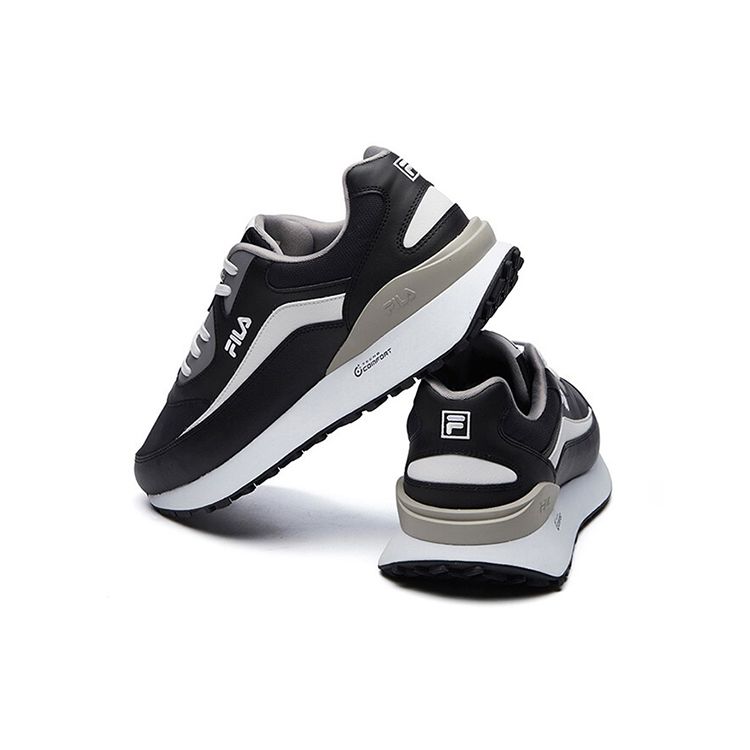 Fila Jogger Cushioning Durable Breathable Low-Top Casual Training Running Shoes Men Sneaker Black Gray F12M111113FBN