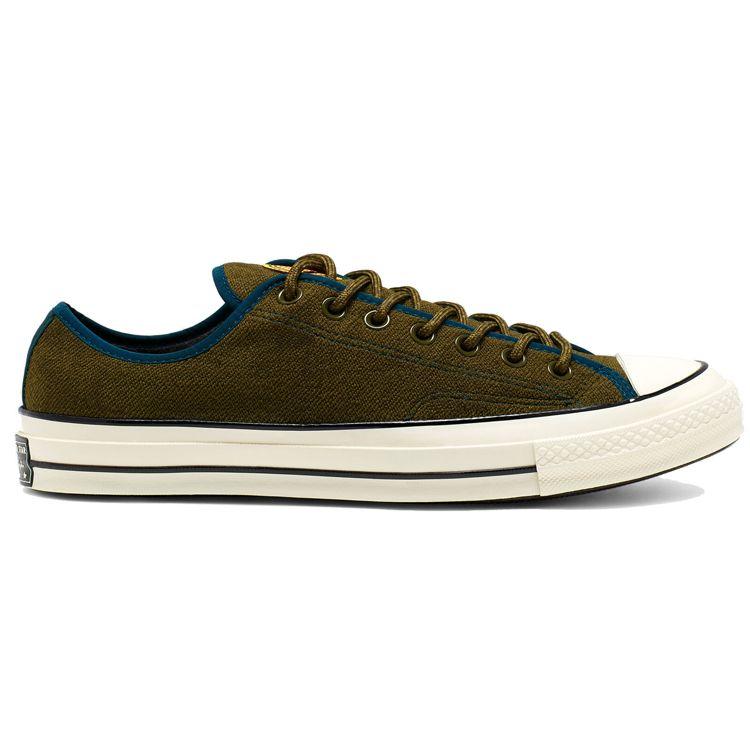 Converse Chuck 70 Archival Terry Ox Comfortable Low-Top Canvas Shoes Unisex sneaker Army-Green 165929C