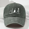Unisex Adjustable Soft Top Baseball Cap - Cat and Guitar Print Design Lightweight and Breathable Outdoor Fishing Hat