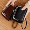 Women's Buckle Wallet Fashion Wrist Strap Short Coin Purse Retro Card Bags Large Capacity Multi Card Pocket Ladies Money Clip