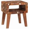 Side Table Brown 40 X 32 X 46 Cm Solid Reclaimed Wood