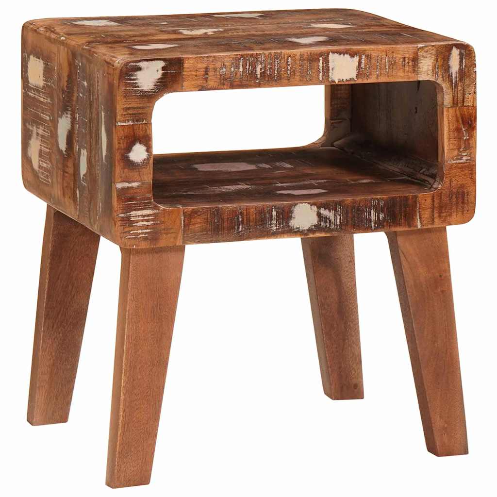 Side Table Brown 40 X 32 X 46 Cm Solid Reclaimed Wood