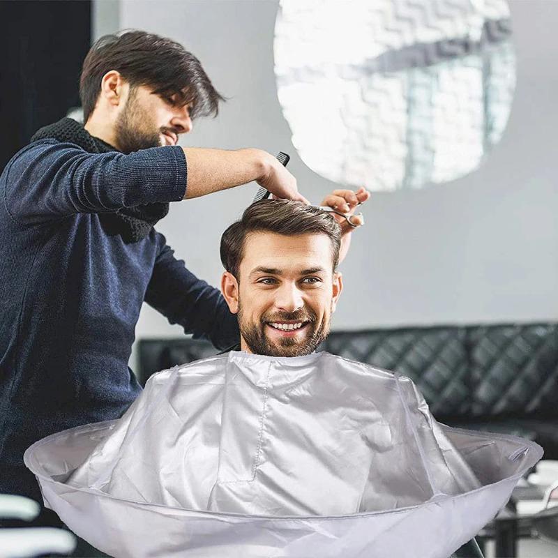 1/2/3pcs Hair Cutting Cloak Umbrella Design Cover, Suitable For Salon Barber Cutting Cloak Wrap, Foldable Waterproof And Portable