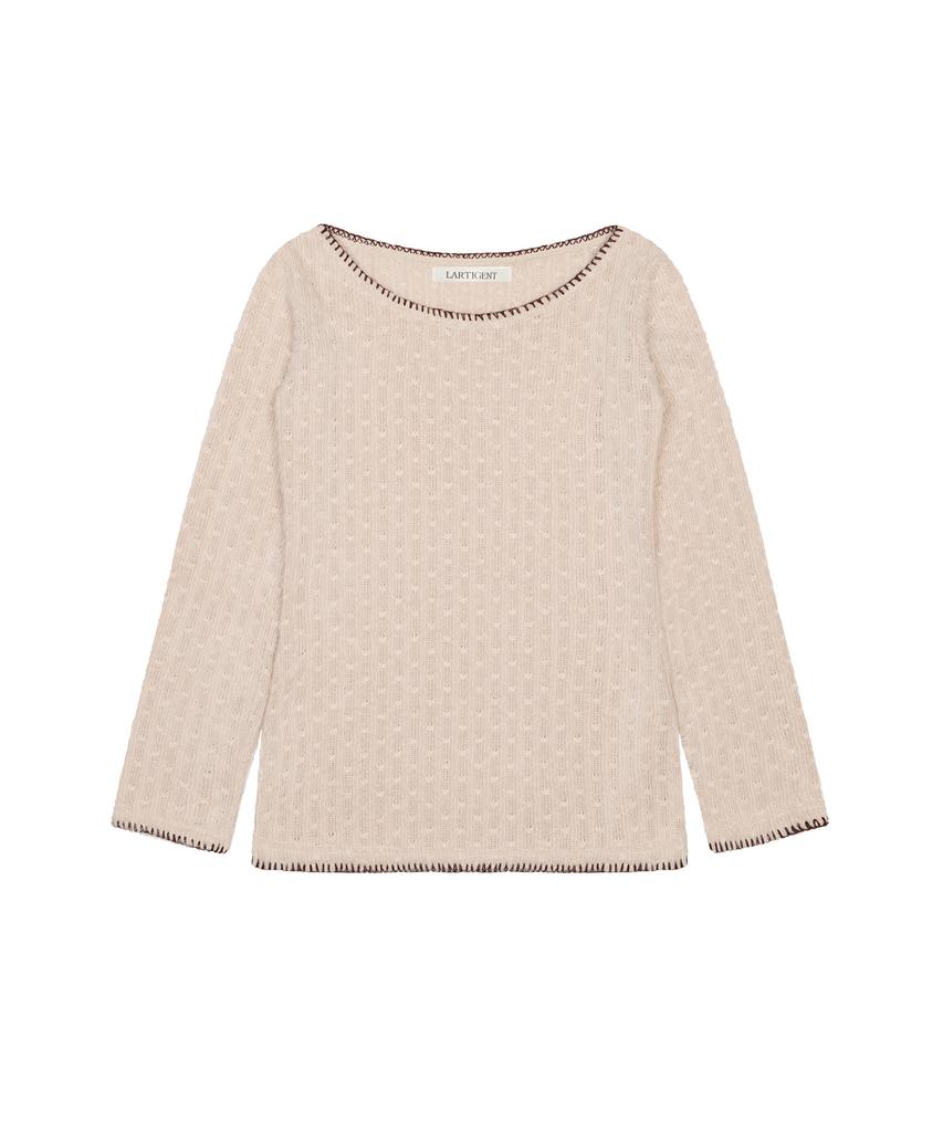 LARTIGENT L21 Snow Pluffy Mini Dress Top(Beige)