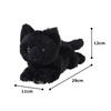 Sun Lemon Lap Cat Plush Animal Short Sleeve Black 11 x 29 x 12cm Cute P-8032