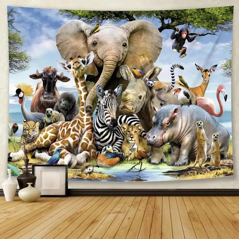 Forest Animal Tiger Decorative Tapestry Office Living Room Decor Home Wall Tapestry