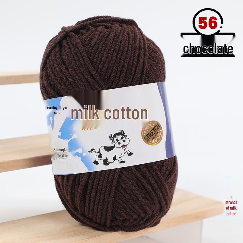 Filato di Cotone Lattiginoso a 5 Fili per Maglia & Uncinetto - Kit Fai da Te per Sciarpa, Coperta Lavorate a Mano di Spessore Medio