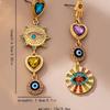 Fashion Retro Niche Exquisite Gem Palace Earrings Light Luxury High-end Heavy Industry Gold Earrings for Women