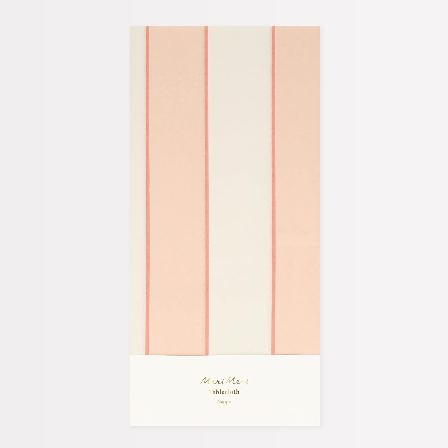 Meri Meri Peach Stripe Tablecloth (Pack of 1)